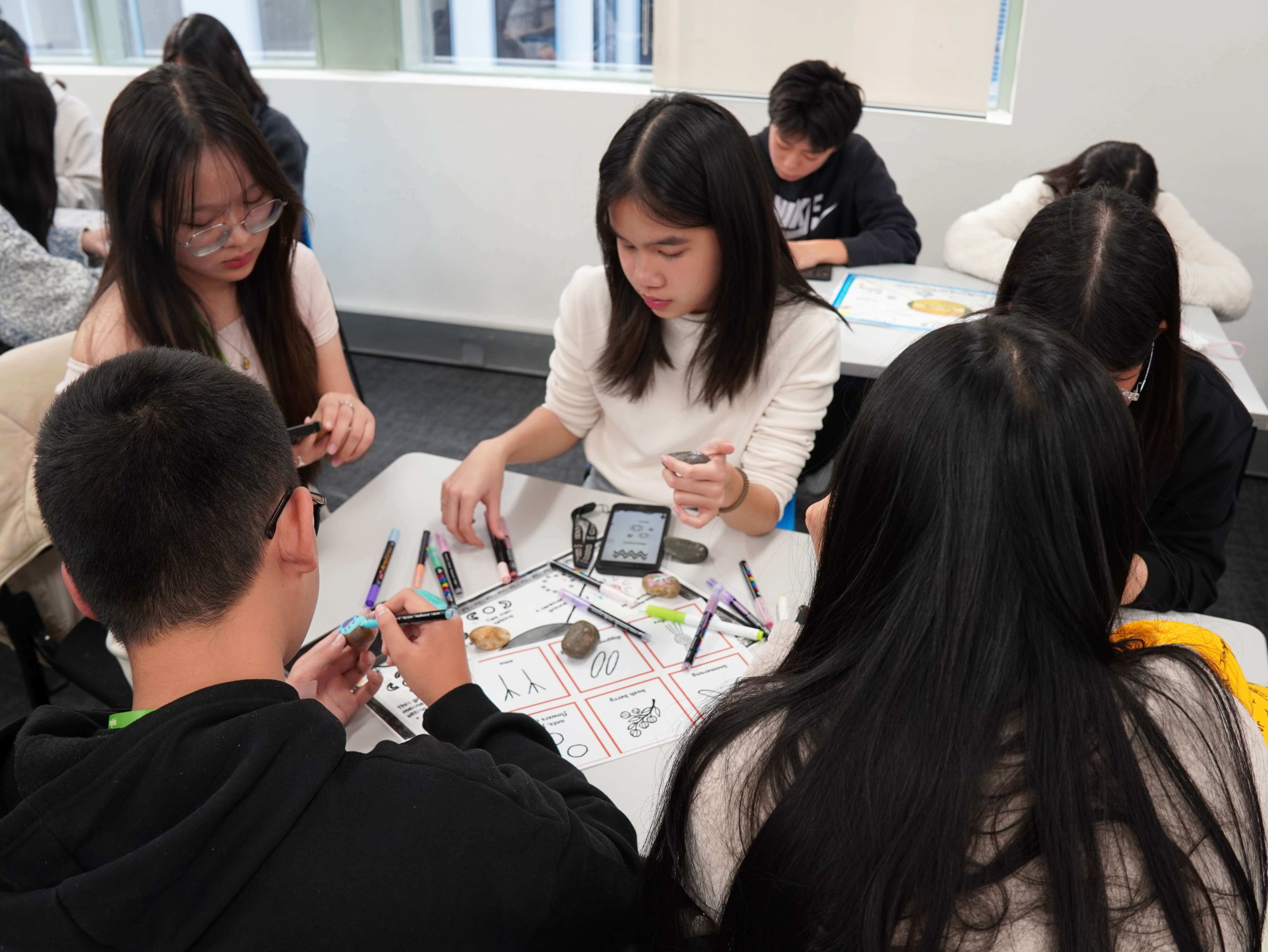 澳洲 ELC 英語學院全球公民（Global Citizen）跨文化工作坊：學生進行小組專案研討與手作活動，培養團隊合作與國際視野